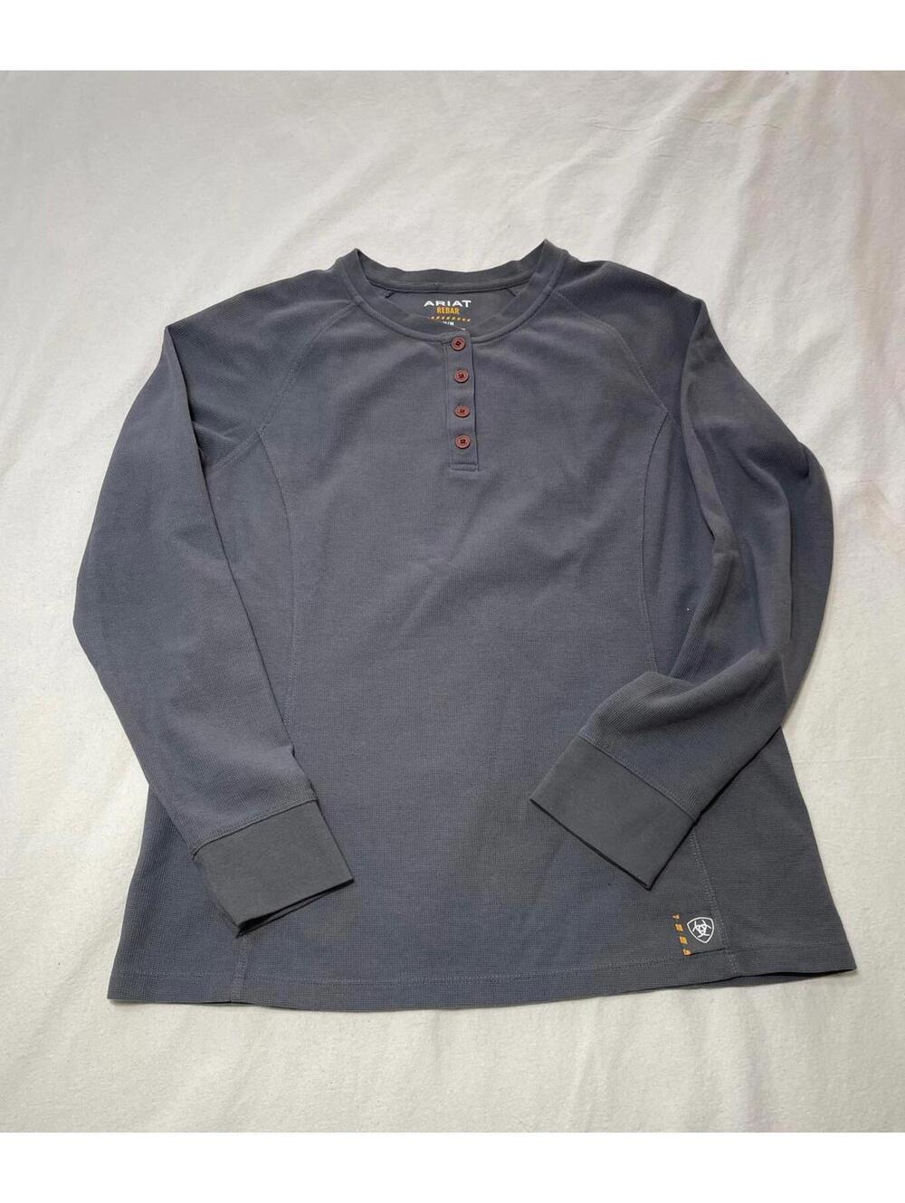 Women's Medium Ariat Rebar work shirt grey excellent condition work utility